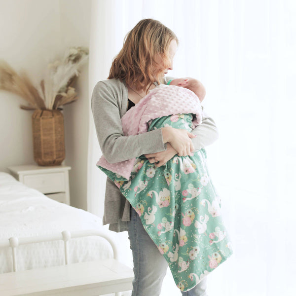 Baby & Toddler Minky Blanket - Swans