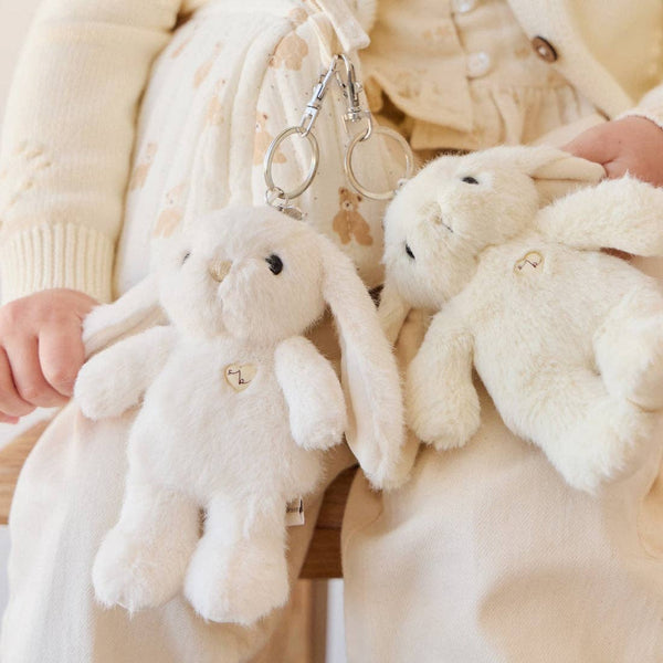 Snuggle Bunnies Plush Bunny Keychain with Bow - Penelope (6")