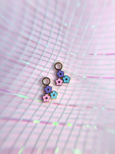 Flower Power Huggie Charms