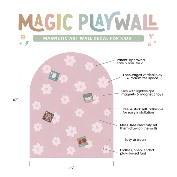 MEGA Magic Playwall - Arch Magnetic Wall Decal for Kids