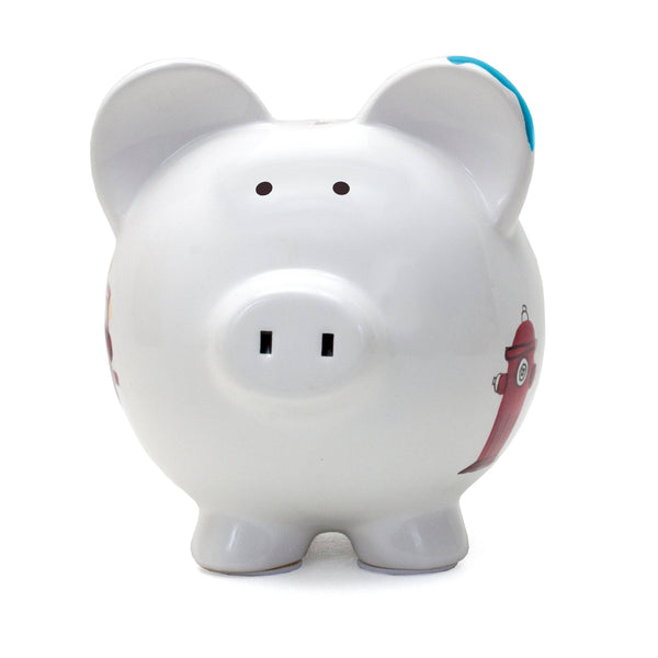 Child to Cherish Firetruck Large Piggy Bank