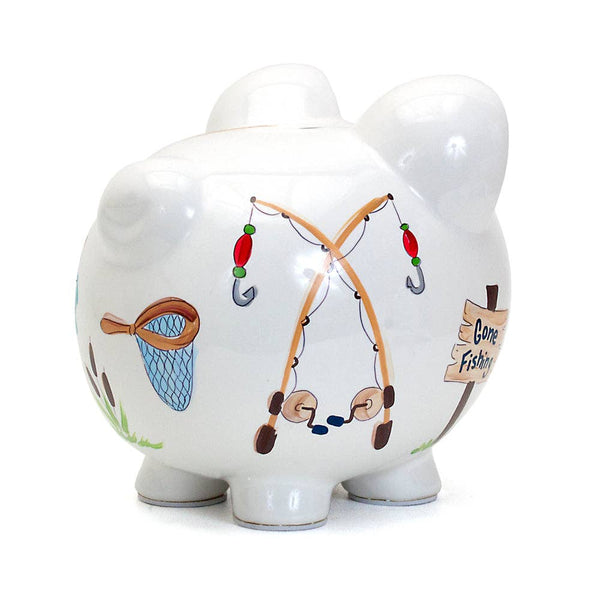 Child to Cherish Gone Fishing Large Piggy Bank