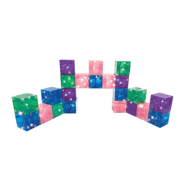 Crayola Glitter PIP Cubes Magnetic Building Cubes 24pc