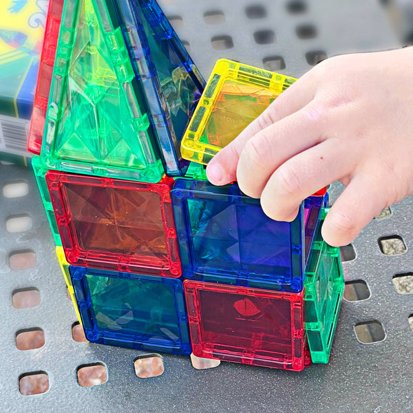 Crayola Pip Tiles Mini Magnetic Building Tiles 24-Piece Set Bold Colors