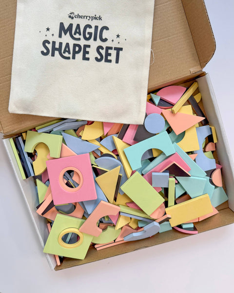 Magic Shape Set - Soft Foam Magnetic Shapes for Building and Play