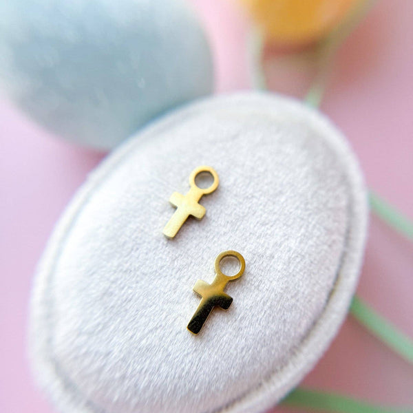 Cross Huggie Charms