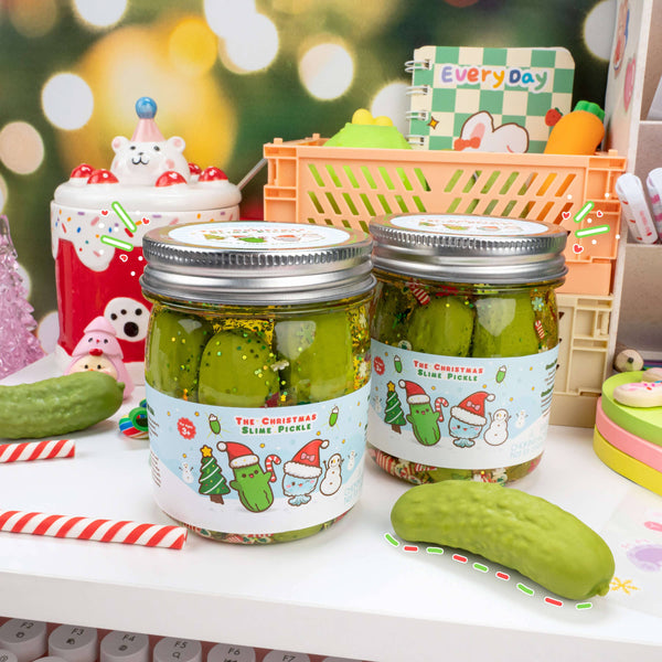 The Christmas Pickle Clear Slime