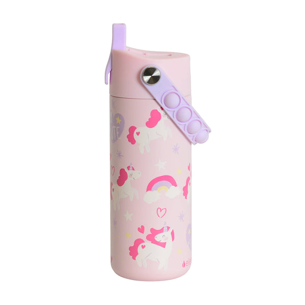 Fidget Handle Kids Stainless Bottle 18oz Unicorn Magic