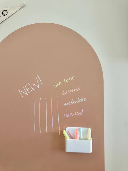 Dustless Chalk Crayons + Magnetic Holder Bundle for Magic Playwall