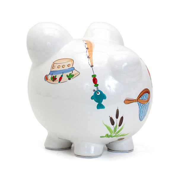 Child to Cherish Gone Fishing Large Piggy Bank