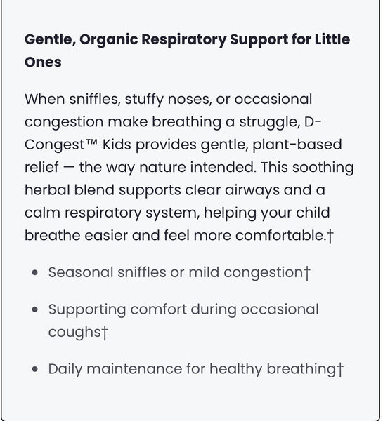Dr. Green Mom D-Congest Kids