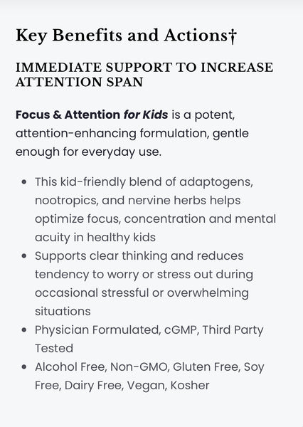 Dr. Green Mom Focus & Attention Kids