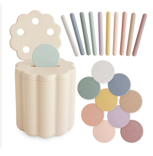 Mushie Coin and Tube Sorting Toy