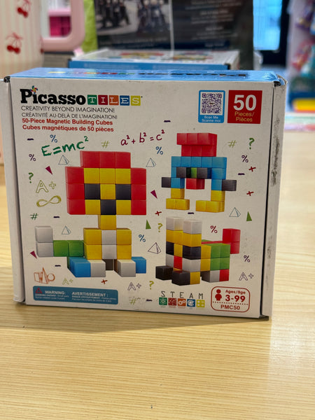 Picasso Tiles 50 piece Magnetic Cubes