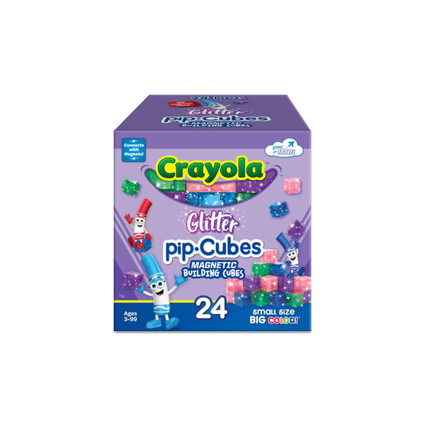 Crayola Glitter PIP Cubes Magnetic Building Cubes 24pc