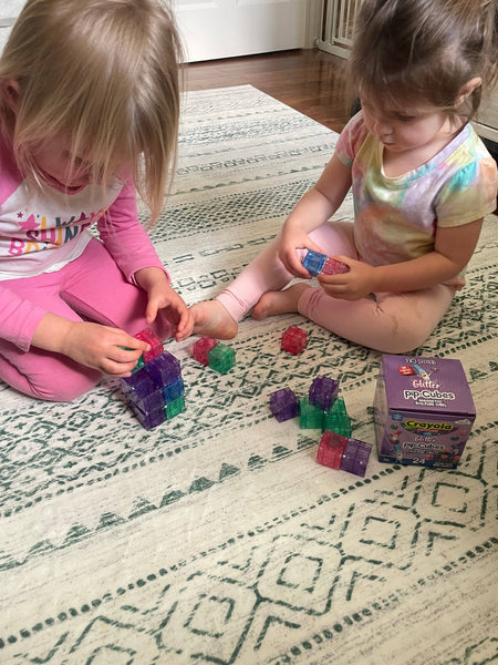 Crayola Glitter PIP Cubes Magnetic Building Cubes 24pc
