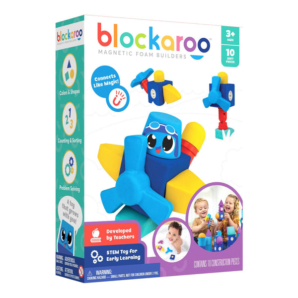 Blockaroo Magnetic Foam Blocks - Small - Plane (10pc)