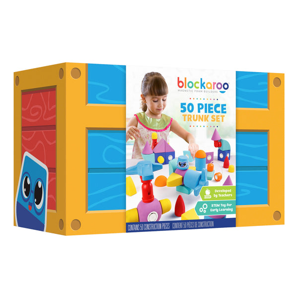 Blockaroo Magnetic Foam Blocks - 50 Piece Trunk Set