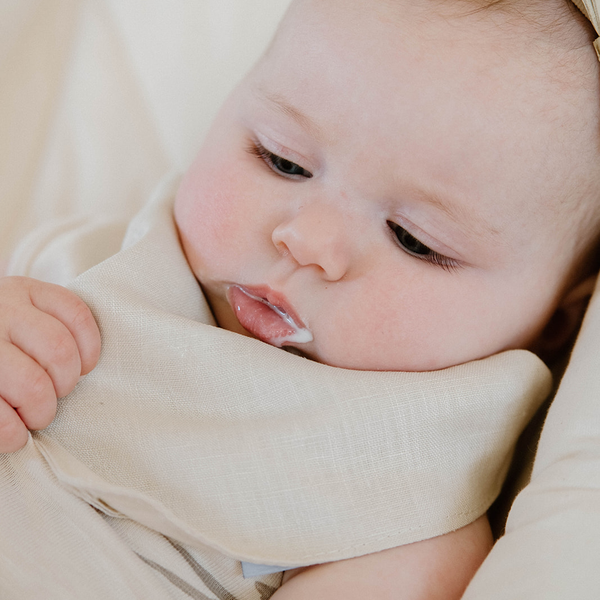 100% Linen Drool Bib