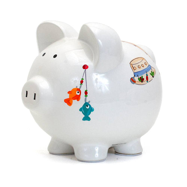 Child to Cherish Gone Fishing Large Piggy Bank