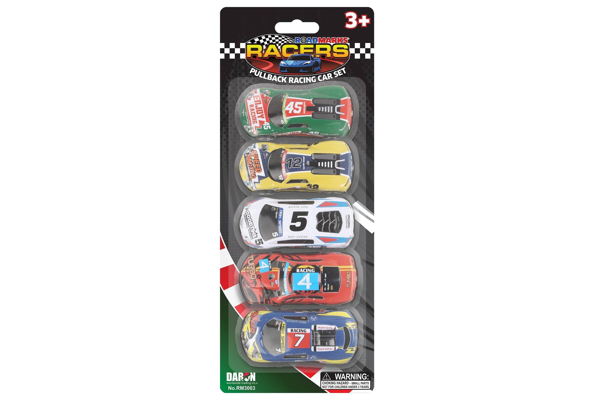 RM3003 Road Marks Metal 5 Pack Racing Cars by Daron Toys