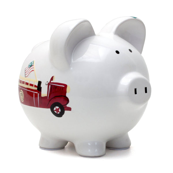 Child to Cherish Firetruck Large Piggy Bank