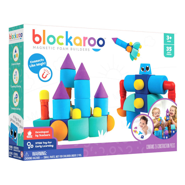 Blockaroo Magnetic Foam Blocks - Castle (35pc)