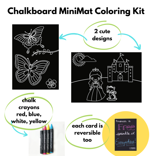 Chalkboard Minimats Valentine Coloring Kit