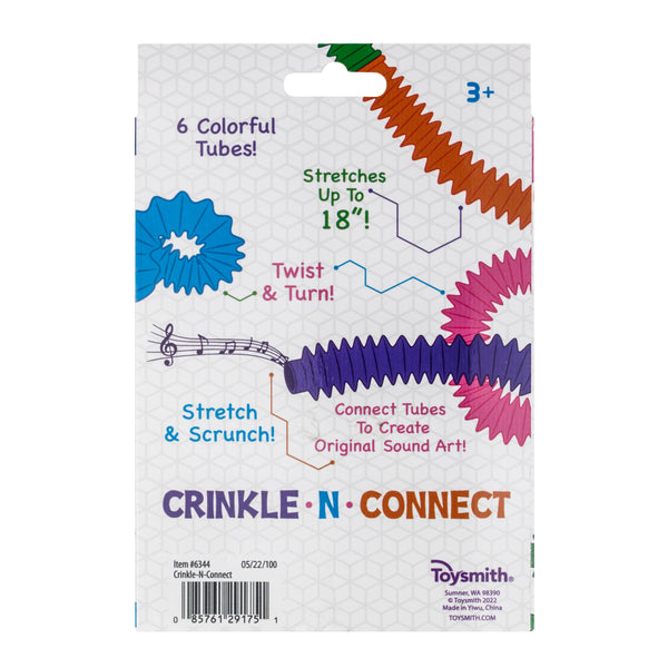 Crinkle N' Connect, 6 Colors, 6 Tubes, Makes Sound