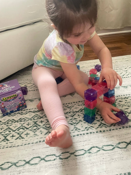 Crayola Glitter PIP Cubes Magnetic Building Cubes 24pc