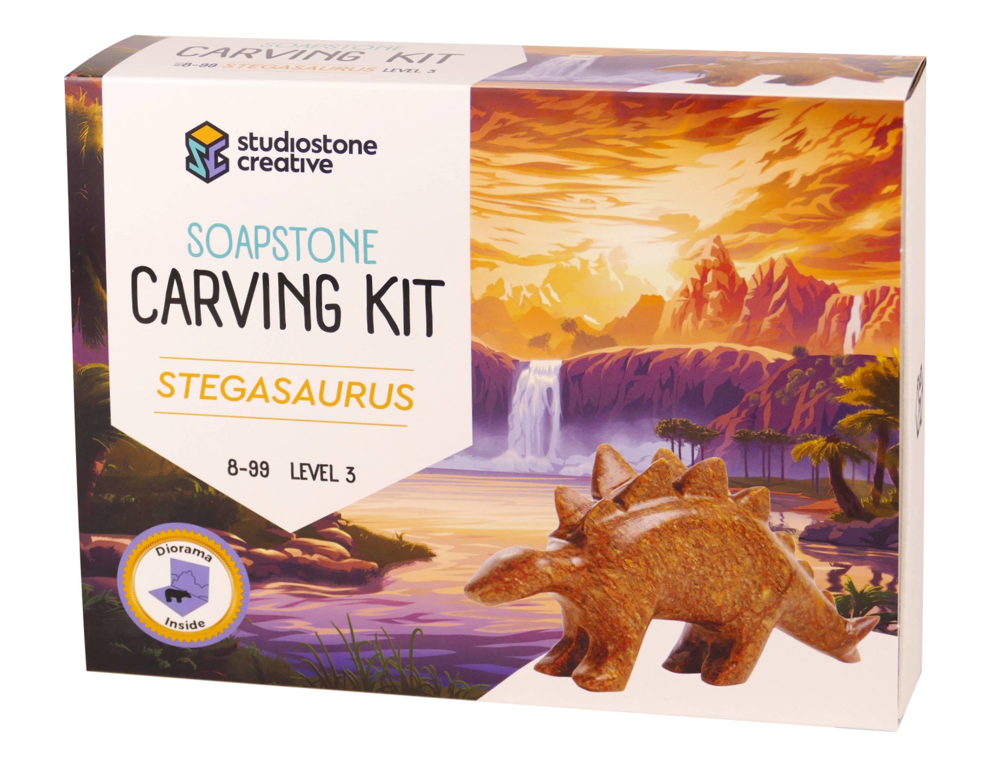 Stegosaurus Soapstone Carving and Whittling—DIY Art & craft