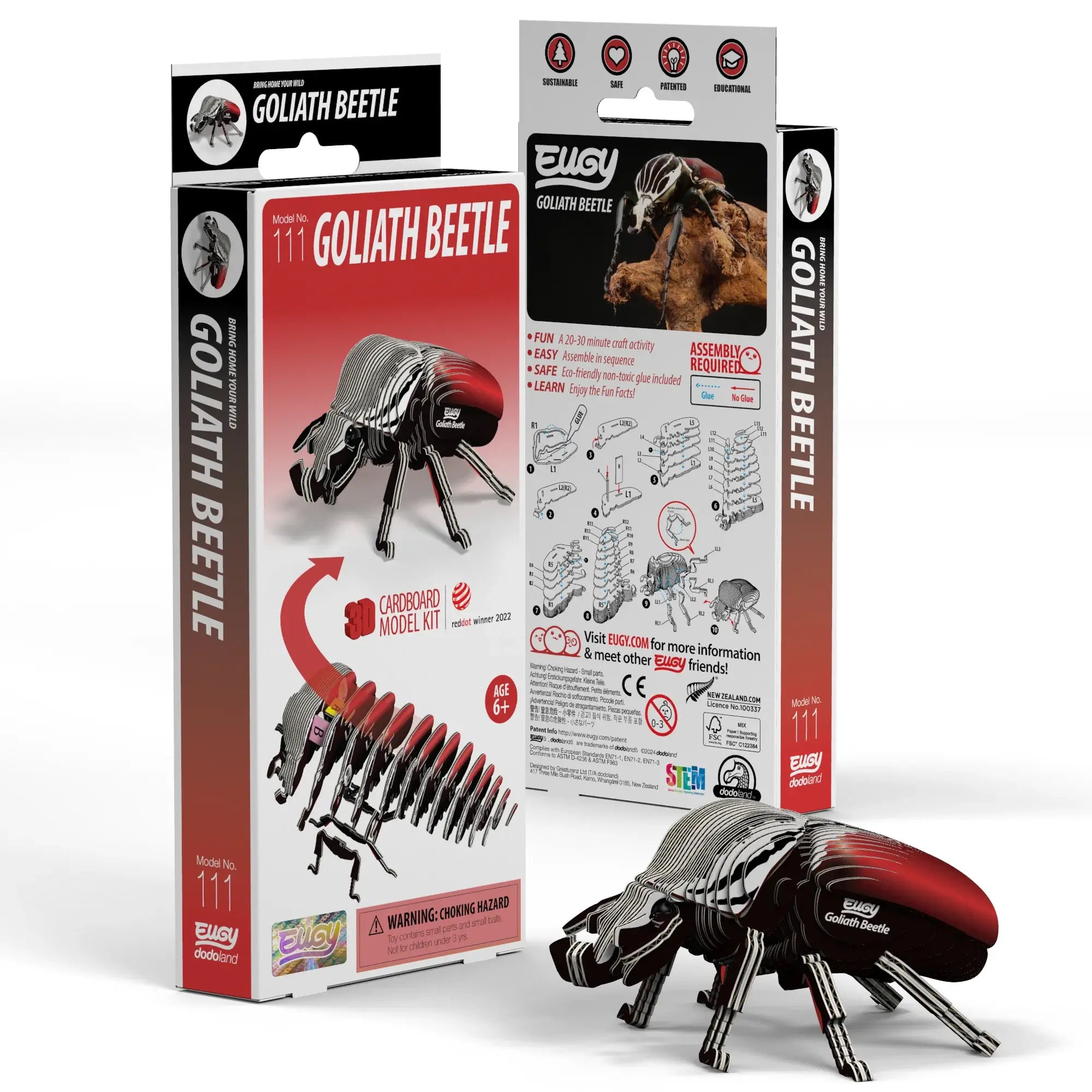 EUGY Goliath Beetle 3D Puzzle