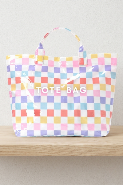 Multicolor Checkered TOTE BAG