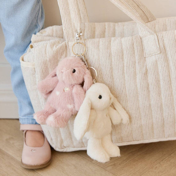 Snuggle Bunnies Plush Bunny Keychain with Bow - Penelope (6")