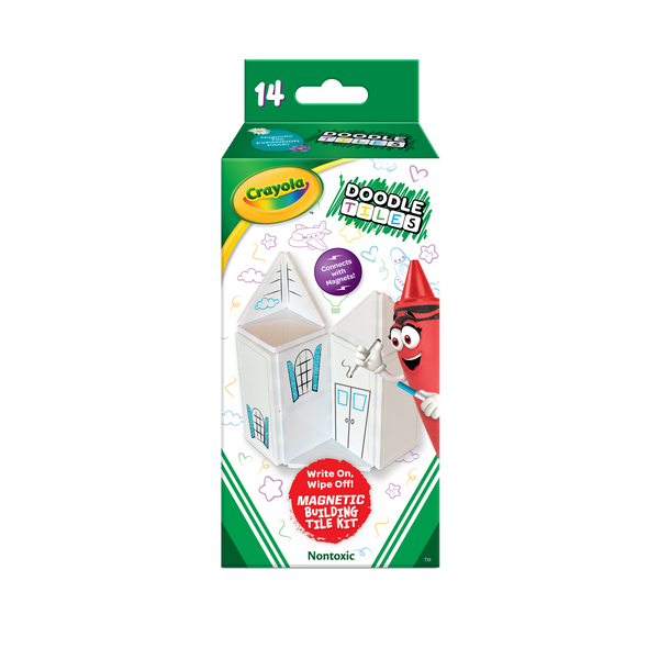 Crayola Doodle Tiles Magnetic Building Tiles 14-Piece Expansion Pack