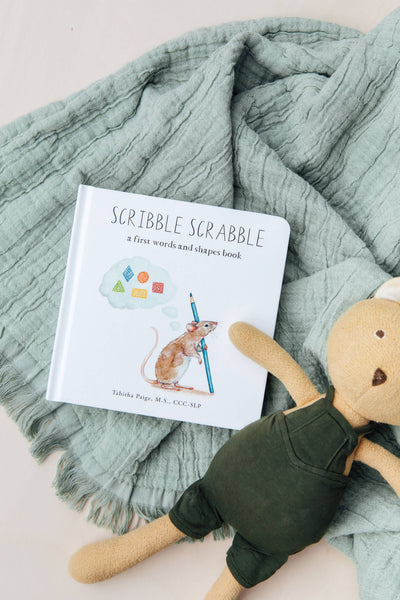 Paige and Tate Scribble Scrabble: A Board Book of First Words