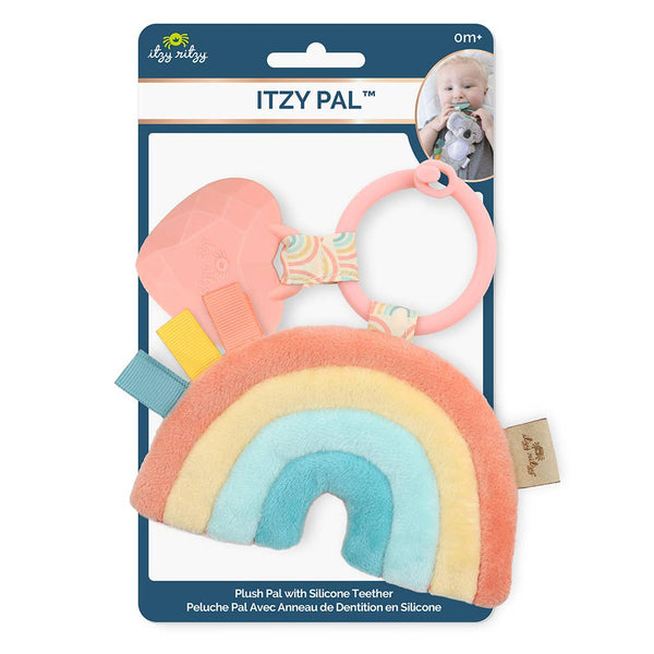 Itzy Pal™ Plush + Teether: Rainbow lol