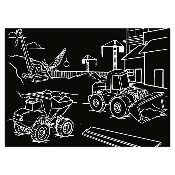 Chalkboard MiniMats Dino & Truck Coloring Kit