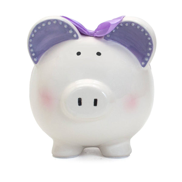 Child to Cherish Lavender Fairytale Castle Large Piggy Bank