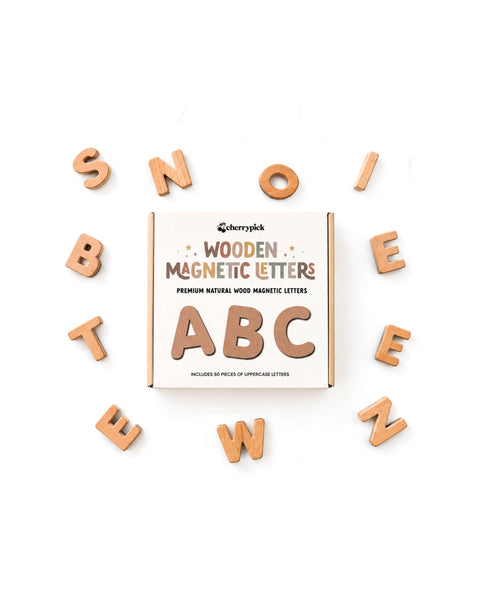 Cherrypick Wooden Magnetic Letters Set (60 pcs)