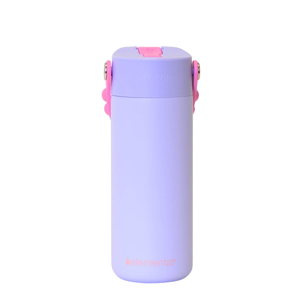 Fidget Handle Kids Stainless Bottle 18oz Lilac Tie Dye