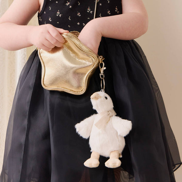 Snuggle Bunnies Plush Duck Keychain with Bow - Rosie the Duck (6")