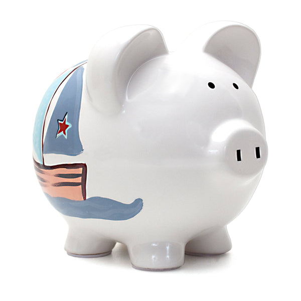 Child to Cherish Nautical Large Piggy Bank