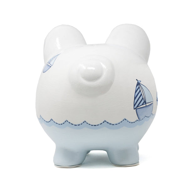 Child to Cherish Triple Sailboat Large Piggy Bank