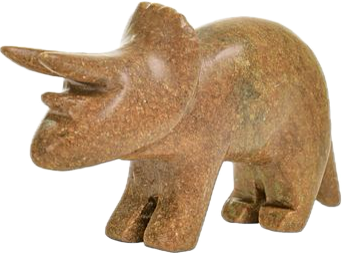 Triceratops Soapstone Carving and Whittling—DIY Art & craft