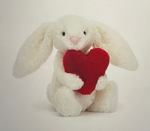 Bashful Red Love Heart Bunny