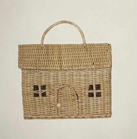 Rattan Casa Clutch - Straw