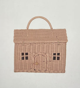 Rattan Casa Clutch - Rose