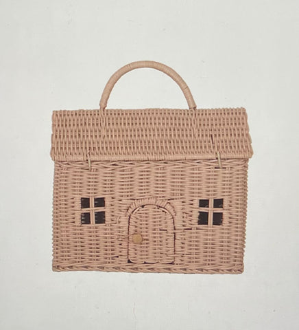 Rattan Casa Clutch - Rose