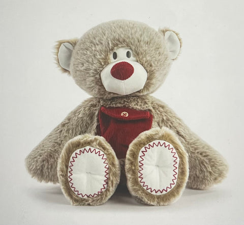 Red Pocket Prayer Bear 11"